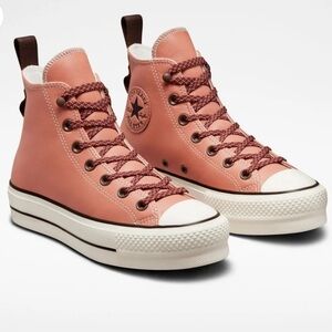 Converse all star platform leather high tip women’s 9.5